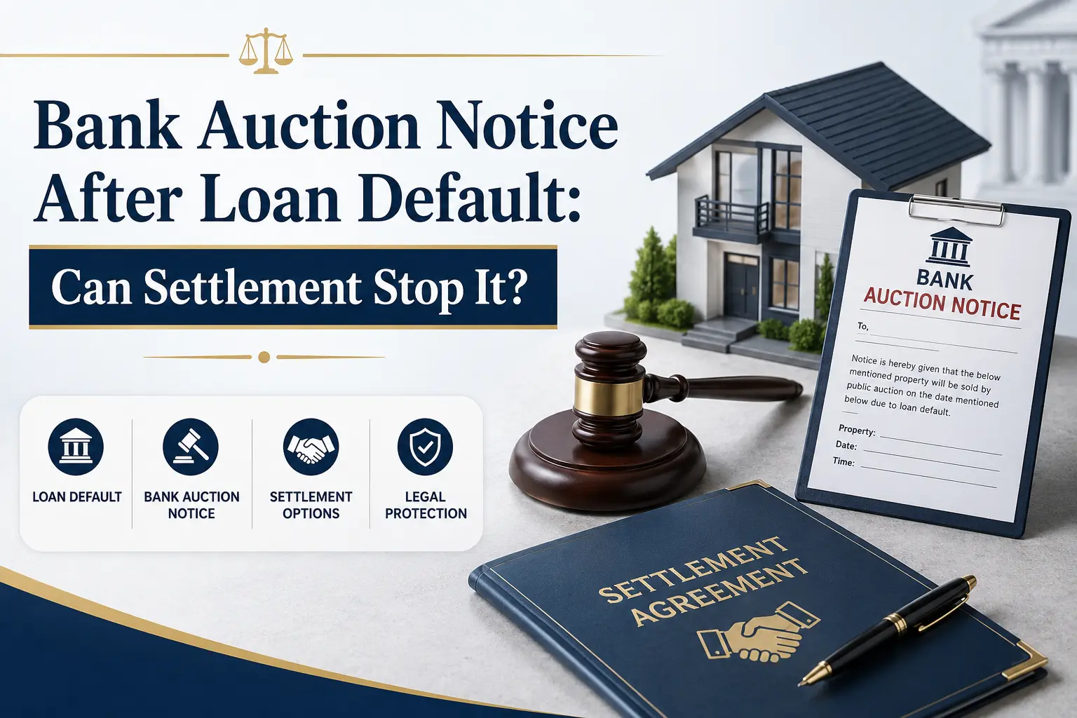 Bank Auction Notice After Loan Default Can Settlement Stop It?