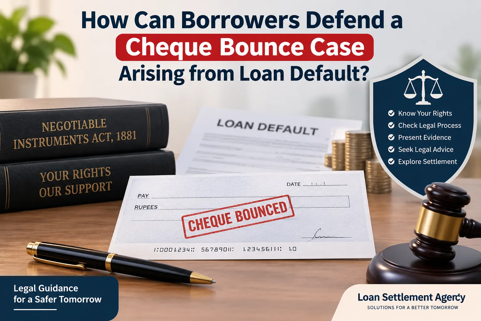 How Can Borrowers Defend a Cheque Bounce Case Arising from Loan Default?